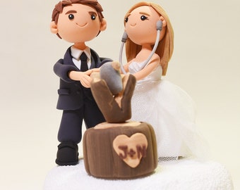 Doctor couple wedding cake topper