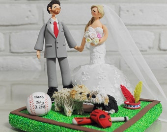 Custom Cake Topper -Baseball Mania Concept-