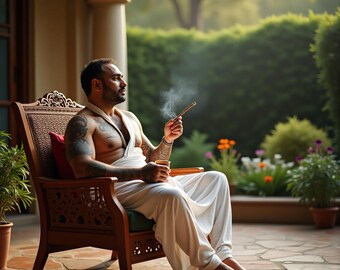 Imprimible digitalmente, Diseño moderno, Paz, Naturaleza, Sereno, Ambiente de patio, Matcha