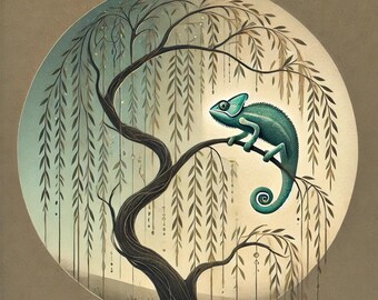 Imprimible digitalmente, Diseño moderno, Paz, Naturaleza, Sereno, Ambiente de patio, Matcha