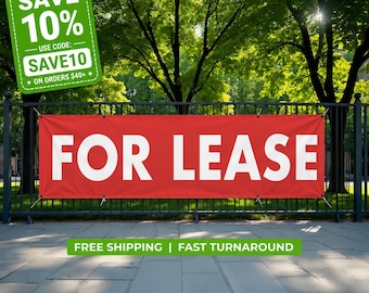 Custom For Lease Banner | Waterproof Outdoor Vinyl Sign for Storefronts