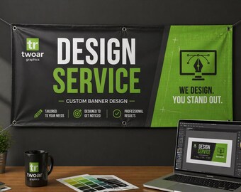 Servicio de diseño de banners personalizados / Banners para bienes raíces y escaparates / Servicio profesional de diseño gráfico