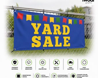 Yard Banner – Durable Waterproof UV-Resistant Vinyl Sign with Grommets
