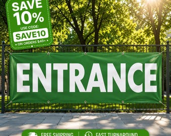 Custom Entrance Banner Sign, Personalized Event, Grand Opening Banner