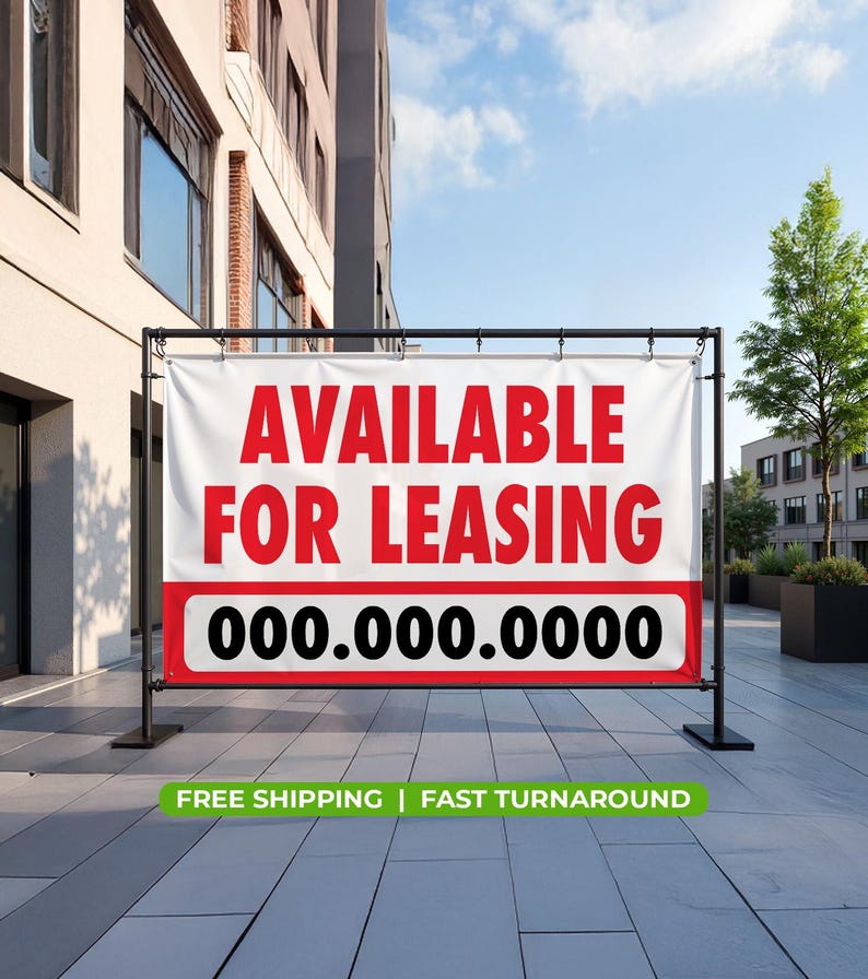 Available for Leasing Banner Sign, Real Estate Advertising - Etsy