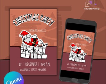 Tarjeta navideña divertida – Editable en Canva