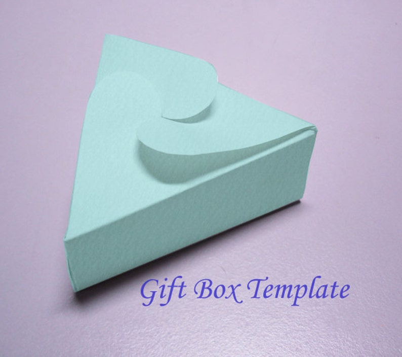 Template Printable Triangular Jewelry Gift Box Etsy