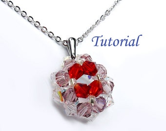 Beading Tutorial - Beaded Rose Pendant Pattern