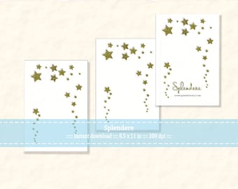 Printable Gold Glitter Jewelry Cards Tags, DIY Jewelry Cards, Earrings Necklace Card, Digital Instant Download