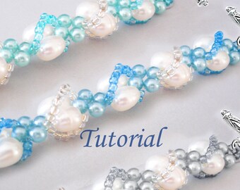 Beads Beading Tutorial - Beaded Seashells Spiral Bracelet