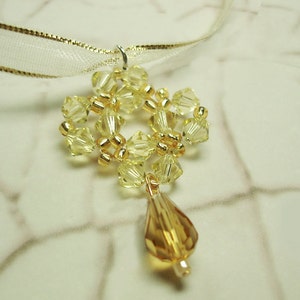 Beading Tutorial Beaded Golden Shower Pendant image 5