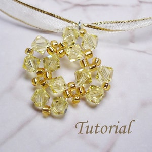 Beading Tutorial Beaded Golden Shower Pendant image 4