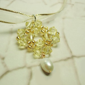 Beading Tutorial Beaded Golden Shower Pendant image 1