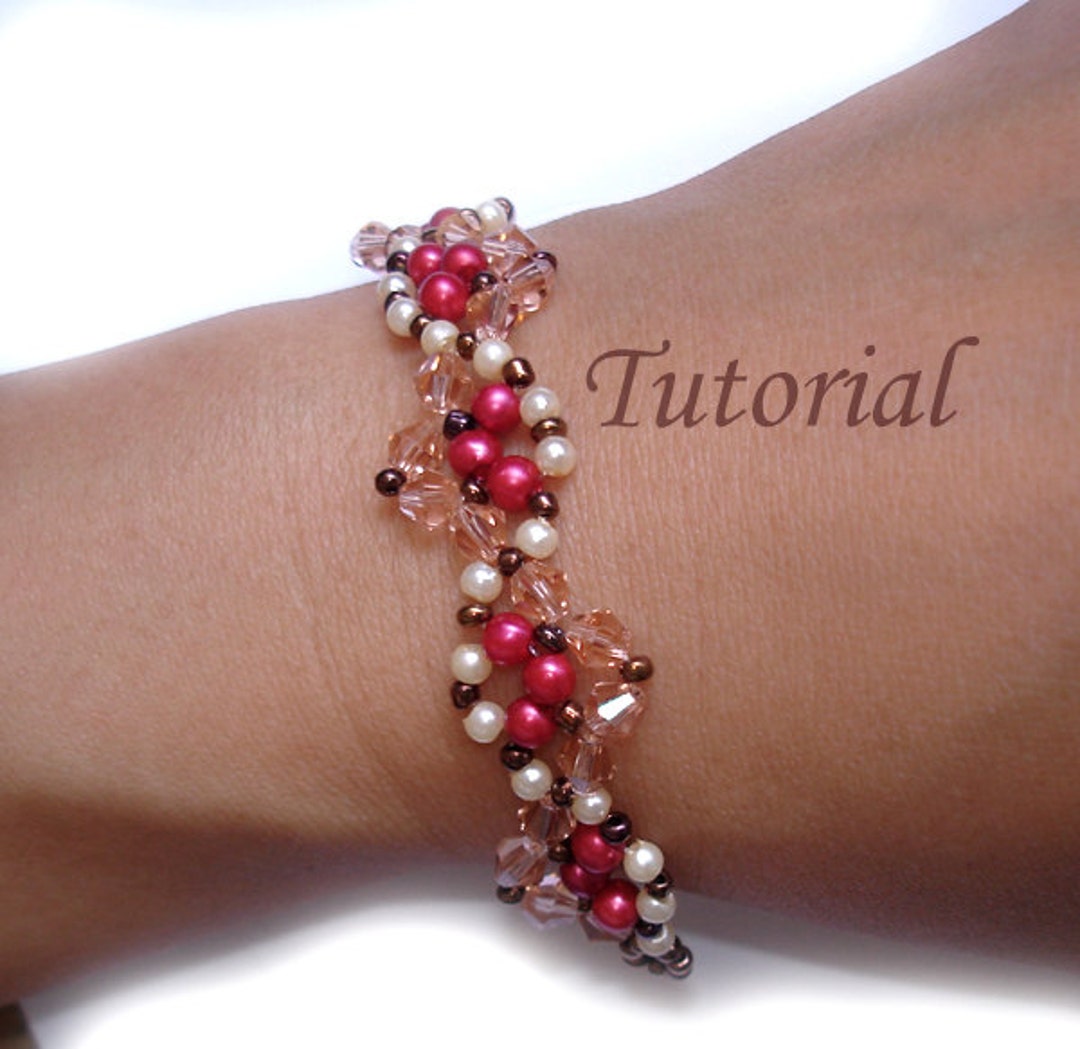 Beading Pattern Tutorial Beaded Spanish Dance Bracelet Pattern Etsy