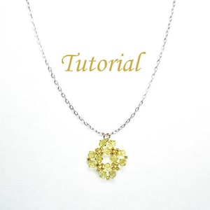 Beading Tutorial Beaded Golden Shower Pendant image 3