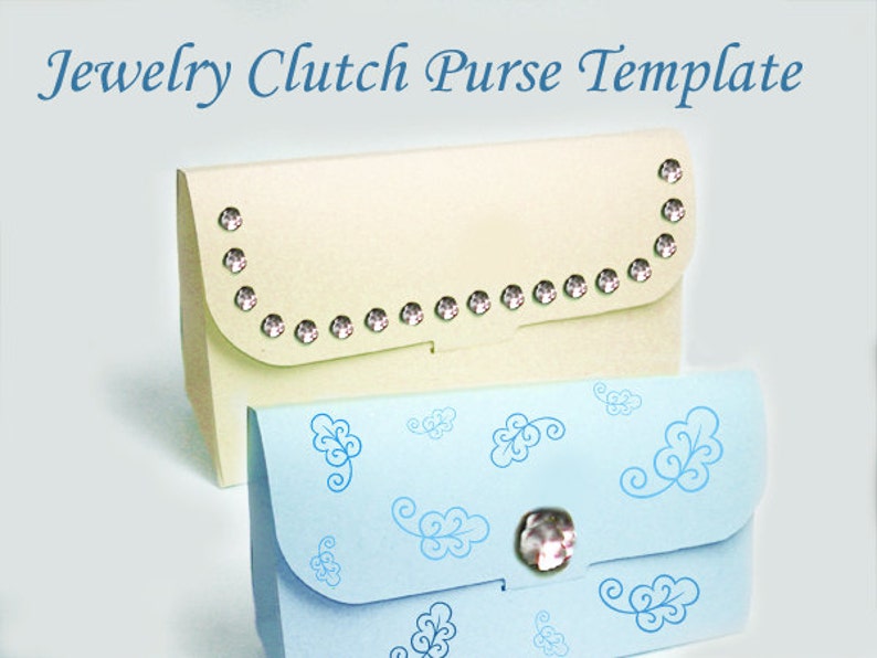 Template Printable Clutch Purse Gift Bag image 1