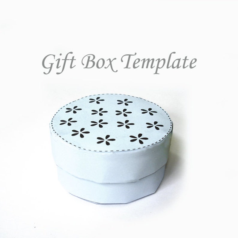 Printable Round Circular Jewelry Gift Box image 4