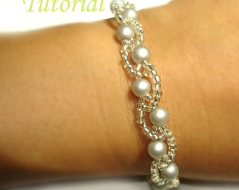 Beading Tutorial - Beaded Barely Wavy Bracelet Pattern