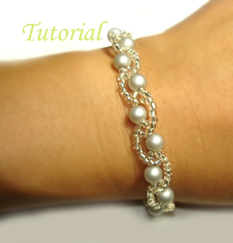 Beading Tutorial Beaded Barely Wavy Bracelet Pattern image 1