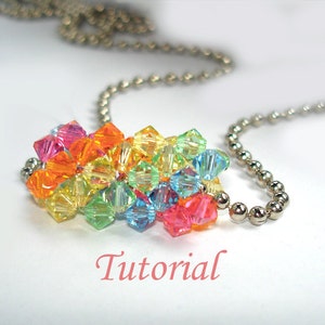 Beading Tutorial Beaded Rainbow Tube Pendant image 2