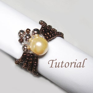 Beading Tutorial - Beaded Spider Ring Pattern, Ring Tutorial, Beaded Ring, Easy Beading, Seed Beads Beading Ring