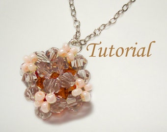 Beading Tutorial - Beaded Four-flower Pendant