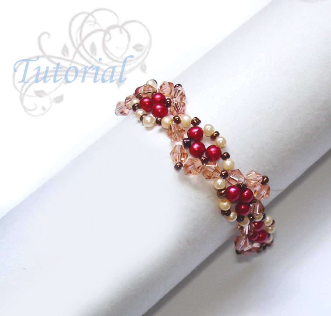 Beading Pattern Tutorial Beaded Spanish Dance Bracelet Pattern Etsy