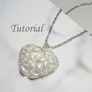 Beading Tutorial Beaded Lilies Of The Heart Pendant Pattern 画像 2