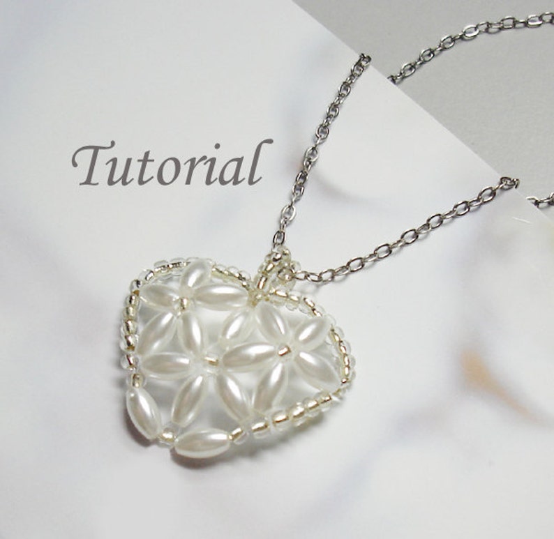 Beading Tutorial Beaded Lilies Of The Heart Pendant Pattern 画像 2