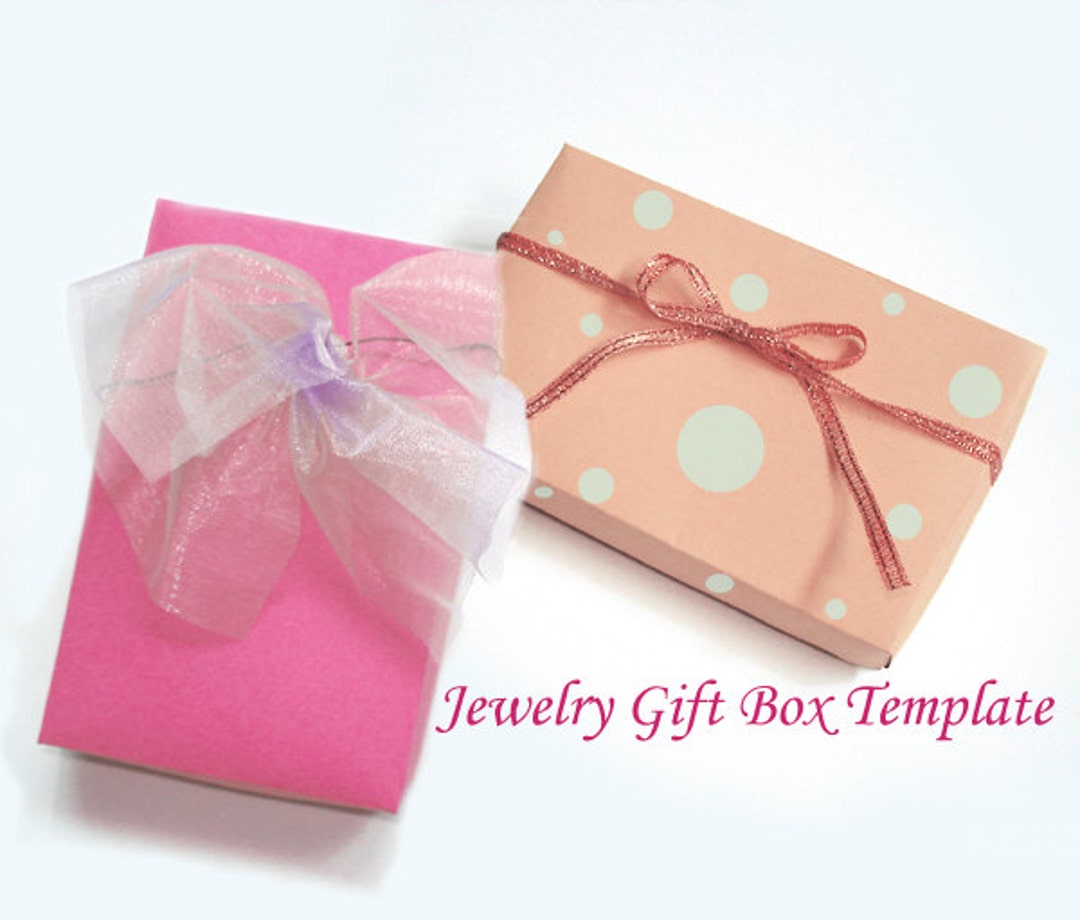 Printable Rectangular Jewelry Gift Box Template Etsy