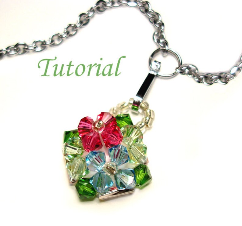 Beading Tutorial Beaded Hydrangeas Pendant image 3