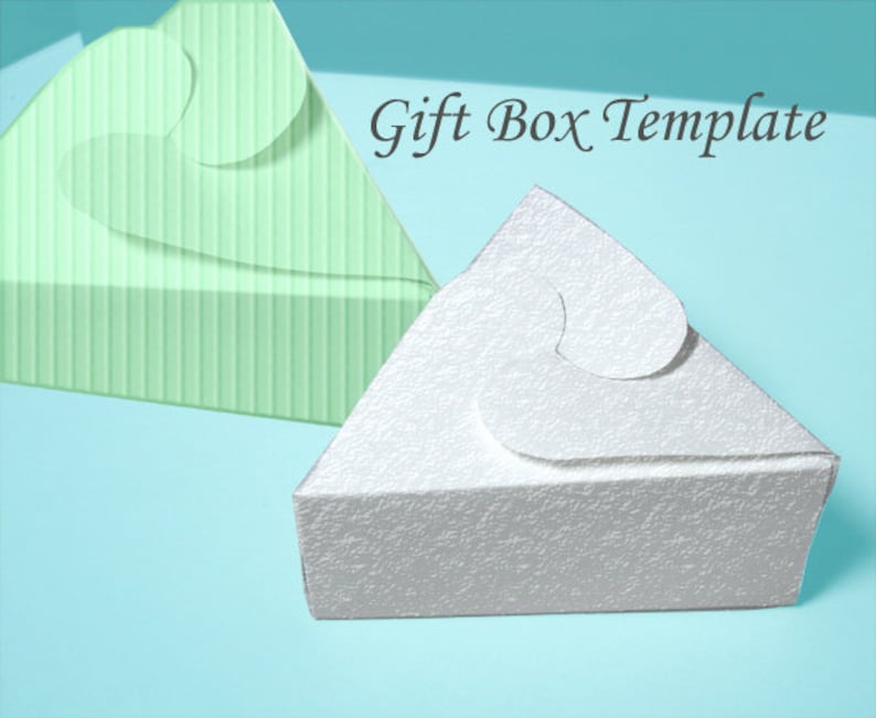 Template Printable Triangular Jewelry Gift Box Etsy