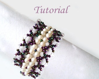 Beading Tutorial - Beaded Asian Batik Bracelet