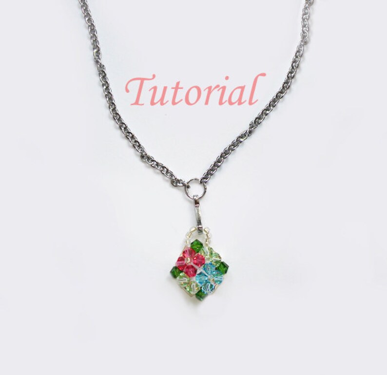 Beading Tutorial Beaded Hydrangeas Pendant image 2