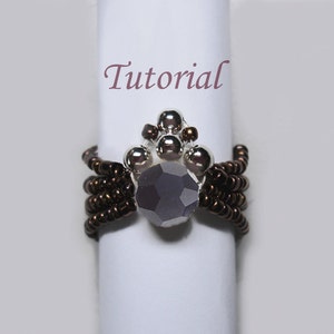 Beading Tutorial Beaded Spider Ring Pattern, Ring Tutorial, Beaded Ring, Easy Beading, Seed Beads Beading Ring image 3