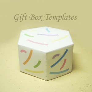 Printable Template Printable Hexagonal Jewelry Gift Box image 2