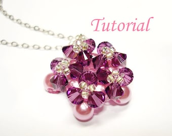 Beading Tutorial - Beaded Fleur Pentagon Pendant Pattern