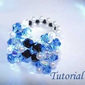 Beading Tutorial Beaded Polka Dots Ribbon Bow Ring Pattern image 4