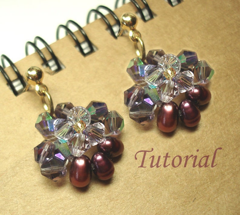 Beading Tutorial Beaded Vanda Orchid Earrings image 3