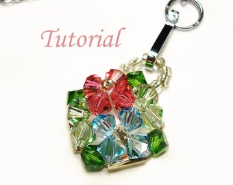 Beading Tutorial - Beaded Hydrangeas Pendant