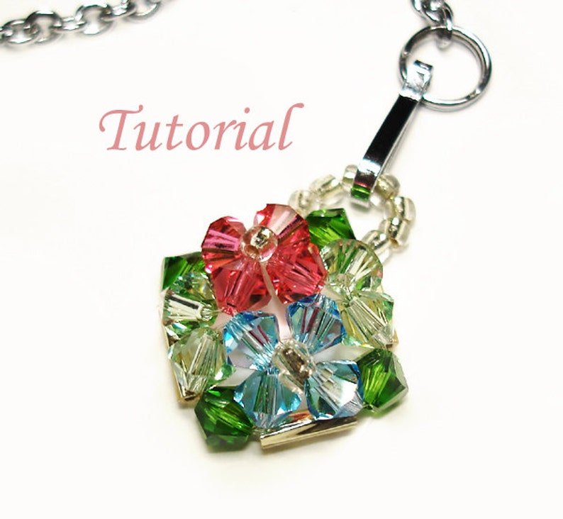 Beading Tutorial Beaded Hydrangeas Pendant image 1