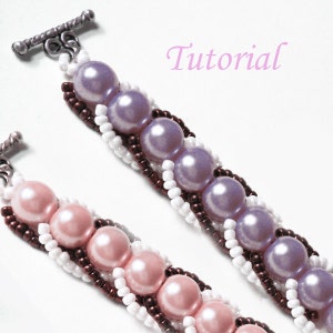 Beads Beading Tutorial, Beaded Bracelet Pattern, beaded bracelet tutorial - Traversing Pearls