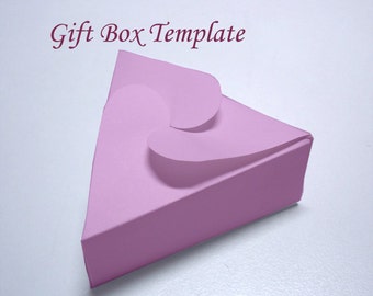Template - Printable Triangular Jewelry Gift Box