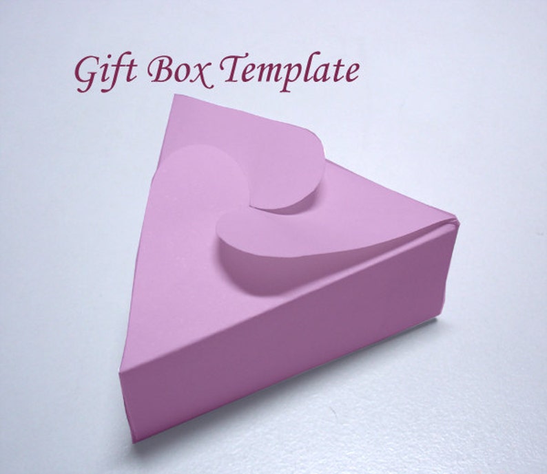 Template Printable Triangular Jewelry Gift Box Etsy