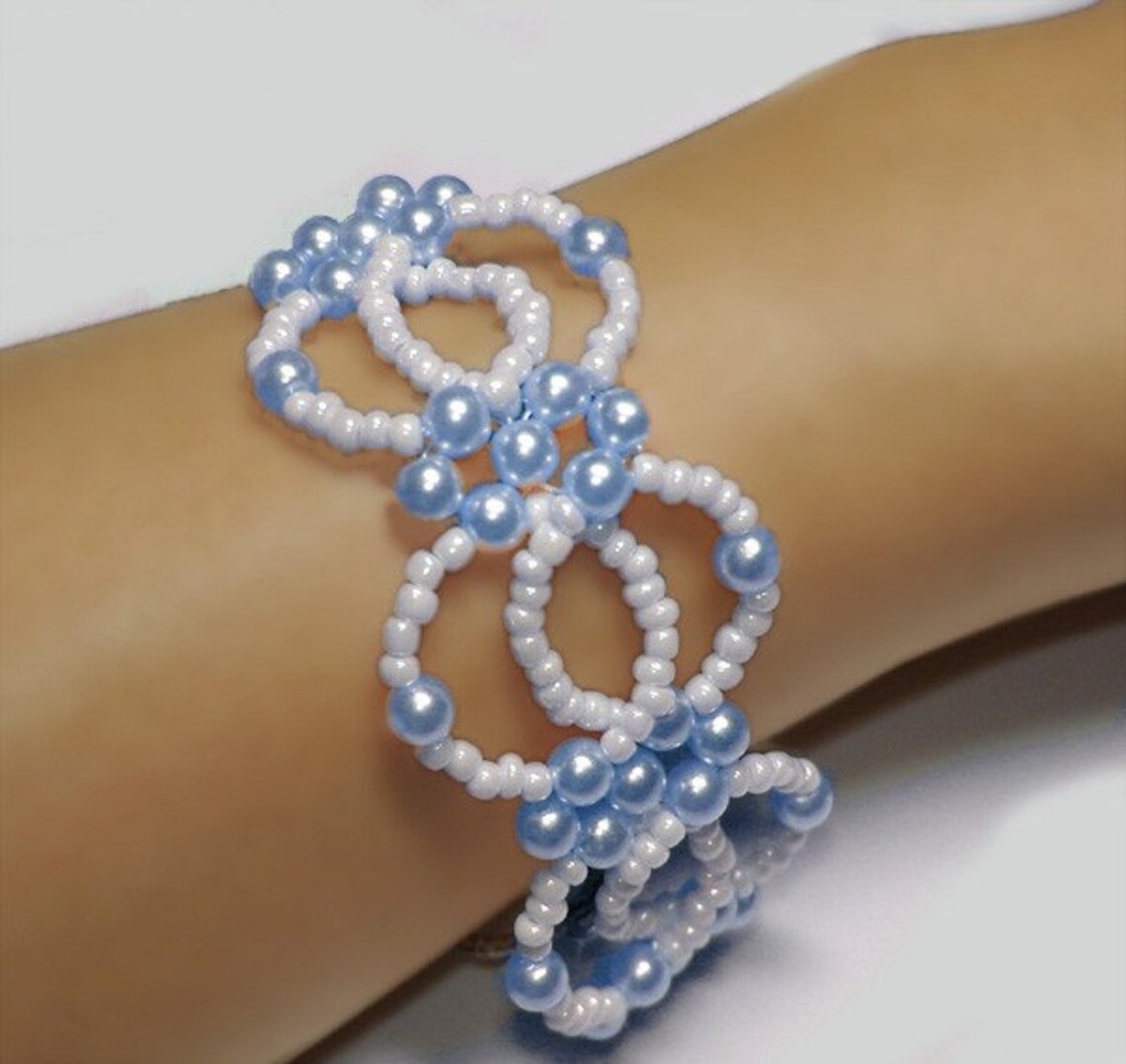 Beading Tutorial Bead Interlocking Bracelet Pattern, Beaded Bracelet