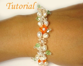 Beading Tutorial - Beaded Joy Of Spring Bracelet Pattern, Freshwater Pearl Bracelet Tutorial, Beaded Jewelry Pattern