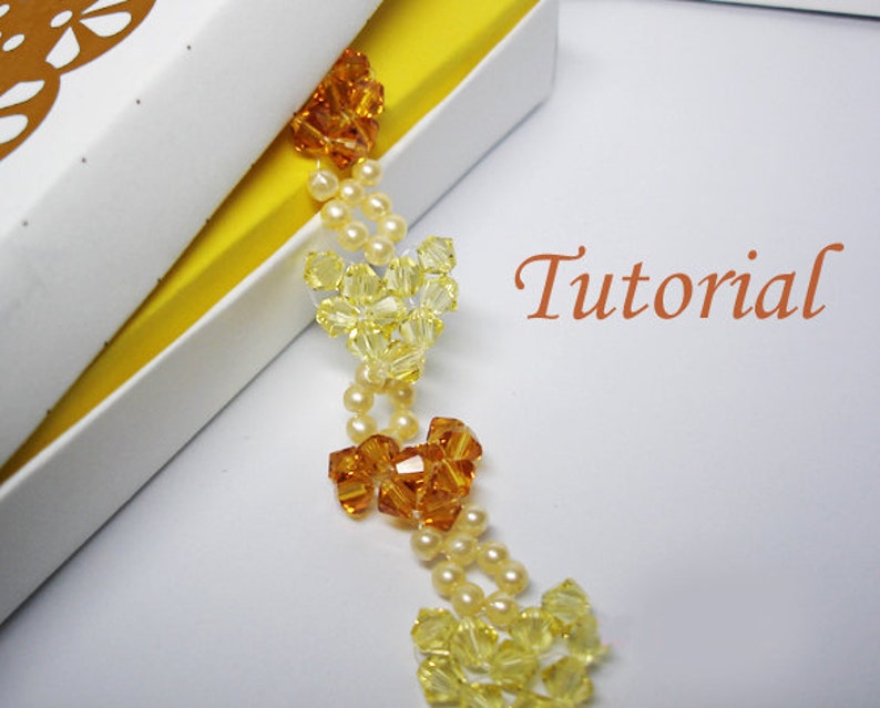 Beading Tutorial Beaded Crystal Heart to Heart Bracelet Pattern image 2