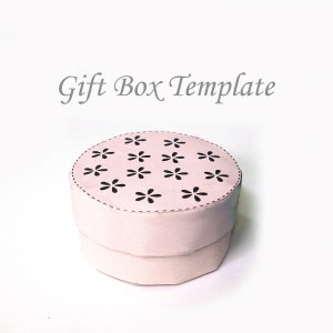 Printable Round Circular Jewelry Gift Box image 3