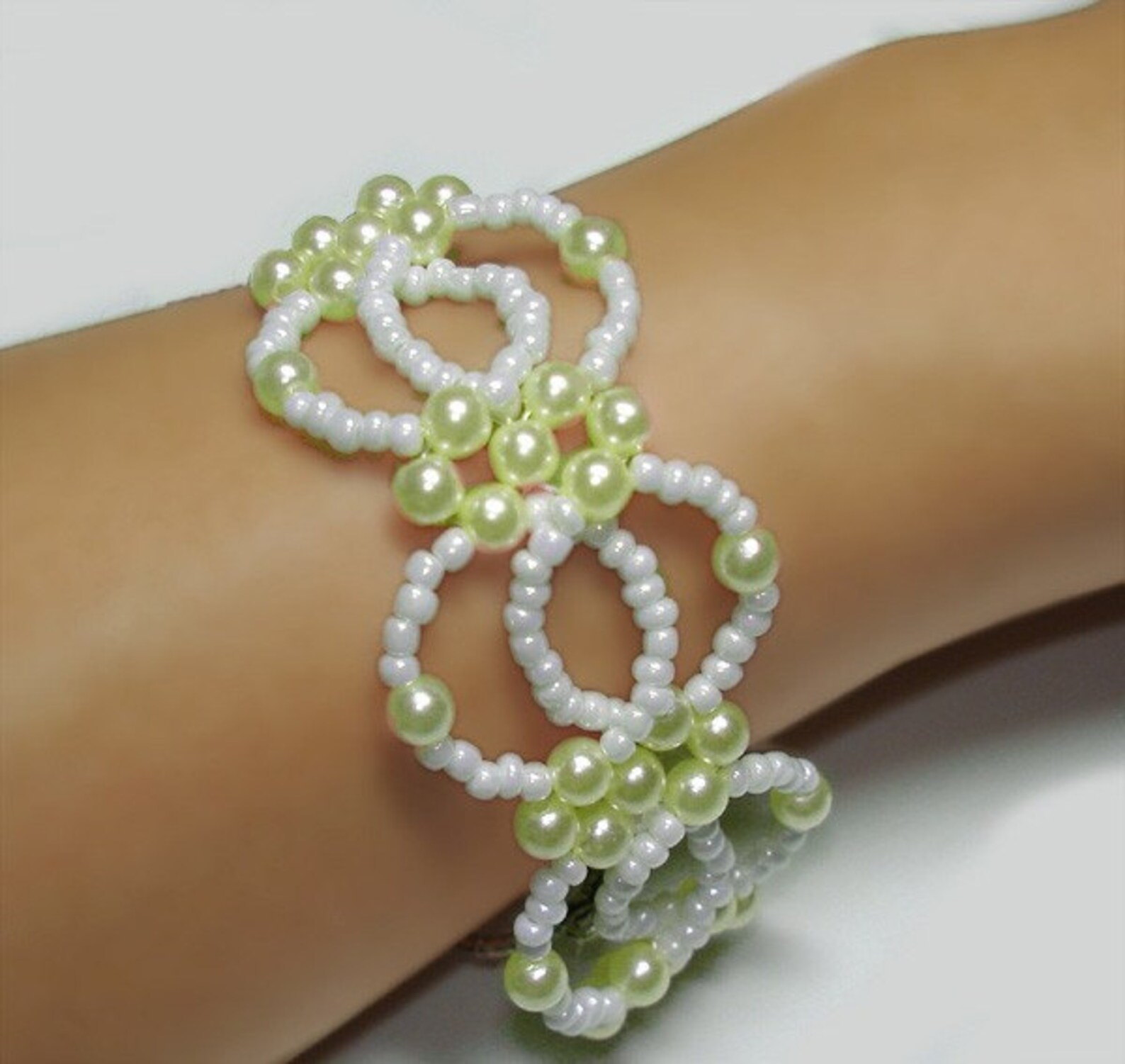 Beading Tutorial Bead Interlocking Bracelet Pattern, Beaded Bracelet