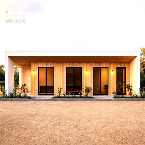864 Sq Ft - 2 Bedroom 18x48 Ft Modern Tiny House With Porch